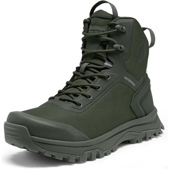 Men\'s Tactical Boots Lightweight Military Combat Boot Side Zipper, 8 Inches